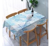 UREJD Table Cloth Rectangle 60x90 in Wipe Clean Tablecloth Water Resistant Table Cover for Kitchen,Elegant seamless pattern with hand drawn decorative hibiscus flowers design elemen,Party Decorations