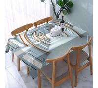 UREJD Table Cloth Rectangle 60x90 in Wipe Clean Tablecloth Water Resistant Table Cover for Kitchen,Fantasy, futuristic spaceship corridor Digital architecture Sci Fi style vi,Party Decorations