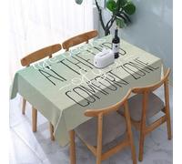 UREJD Table Cloth Rectangle 60x90 in Wipe Clean Tablecloth Water Resistant Table Cover for Kitchen,Lifestyle, motivational life begins at the end of your comfort zone quote concept,Party Decorations