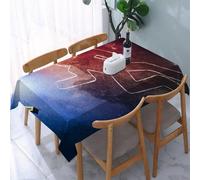 UREJD Table Cloth Rectangle 60x90 in Wipe Clean Tablecloth Water Resistant Table Cover for Kitchen,Murder Scene,Fresh Homicide Scene Bullets Chalk Outline Evidence Markers Detective,Party Decorations