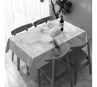 UREJD Table Cloth Rectangle 60x90 in Wipe Clean Tablecloth Water Resistant Table Cover for Kitchen,Marble, marble surface pattern with cracked lines and blurred artisti stripes,Party Decorations