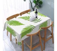 UREJD Table Cloth Rectangle 60x90 in Wipe Clean Tablecloth Water Resistant Table Cover for Kitchen,series of repetitive designs of green ferns, creating a fresh visual effect on the,Party Decorations