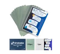 UrekaGo Simplified Cyanotype Paper Kit | 15 Pre-Coated 8" X 10" Sheets, Hard Clear Case, Cartoon Tutorial, Reusable Cardboard Envelope for Easy Sun-Print Art