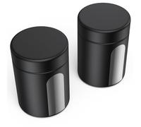 Urekt Glass Storage Jar (4 oz), 2 Pack Premium Smell Proof Visual Container with Child Resistant Cap, Small Waterproof Bottle Multipurpose Container for Coffee Teas Herbs Spices(120ml)