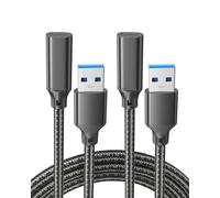 URELEGAN USB C Female to USB Male Cable 3.3 FT 2-Pack, 10Gbps USB 3.0 Type A Male to USB3 Type C Female Extender Converter 1M, USB 3.2 Gen 2 OTG,3A Charging-Adapter for Flash Drive, Mouse Receiver