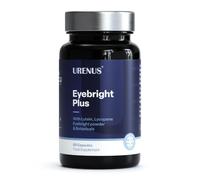 URENUS Eyebright Plus Eye Health Supplement - Lutein, Lycopene, Bilberry, Eyebright, Zeaxanthin, Astaxanthin & Vitamin A - Supports Normal Vision - 60 Vegan Capsules - Made in UK
