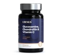 URENUS Glucosamine, Chondroitin & Vitamin C Joint Support Capsules - 450mg Glucosamine Sulphate, 100mg Chondroitin Sulphate & 150mg Vitamin C - Cartilage Support Formula - 60 Capsules - Made in UK