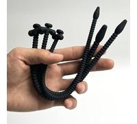Urethral Sound Sex Toys Catheters & Sounds-Urethra Sounding Stimulation for Men,Male Masturbation Rod Penis Plugs Urethral Training Packaging Safe Silicone Hollow Design (Black, 3PCS)
