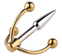 Urethralplay - Anchored Metal Dilator - 4.5cm (Silver)