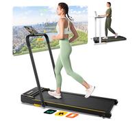 UREVO 2 in 1 Treadmills for Home Foldable, Walking Pad with APP Control, 1-10 km/h Under Desk Treadmill with Double Shock Absorbent, Remote Control & LED Display