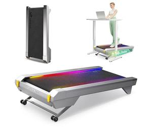 Urevo CyberPad Smart Treadmill, Under Desk Treadmill for Office | 16cm Low Profile, Fits Under Standing Desks, App Connected, LED SmartControl Remote, 2.5HP Brushless Motor