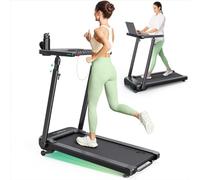 UREVO Smart Folding Treadmill with Height Adjustable Desk Workstation - Work, Walk & Train - The Ultimate Hybrid Treadmill for Home & Office - Foldi 3S