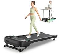 UREVO Smart Walking Pad Treadmill for Home, 9% Auto Incline for Home Hiking, Quiet 2.5 HP Dual Brushless Motor, Under Desk Treadmill, AI App with World Tour & RhythmFit, 12-Point Shock Absorption