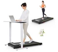 UREVO Smart Walking Pad with APP, Under Desk Treadmill for Home Office | 2.5HP quiet motor, 300lbs capacity, 5-layer belt, dual shock absorption, LED display, remote control, 90x38cm deck