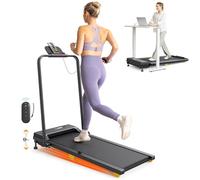 UREVO Treadmills for Home Foldable, Walking Pad with Incline 9%, Folding Treadmill with One-Touch HIIT Mode, Quiet Motor, Remote Control, LED Display, Quite Installation & Folding, 1-10 km/h