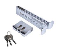 URFEDA Car Brake Clutch Pedal Lock 9 Holes Car Pedal Lock Anti-Theft Gas Pedal Lock Car Brake Security Lock Tool Clutch Lock Stainless Steel Steering Wheel Lock Theft