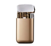 URFEDA Gold Cigarette Case for 10 Cigarettes, Waterproof Portable Plastic Cigarette Box, Snap Closure