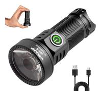 urFlamp V63-S Long Throw Flashlight, 2000 Lumens Ultra-Bright, Compact & Powerful LED Spotlight, USB C Rechargeable, Pocket Size, 663m Beam Distance