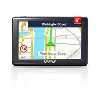 URFRU 5-Inch GPS Navigator for Car Truck RV, 2026 Offline Maps with Lifetime Free Updates, Touchscreen Sat Nav, Voice Guidance, Speed & Traffic Alerts, Custom Truck Routing