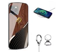 Urgalaxy Personalized Dragon Compatible with Magsafe Glass Phone Case, Anti-Scratch Shockproof Protective Case for iPhone 16/15/14/13/12ProMax (16promax,Brown)