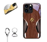 Urgalaxy Personalized Dragon Compatible with Magsafe Glass Phone Case, Dragon Compatible Glass Phone Case for iPhone, Supports Wireless Charging for iPhone 16/15/14/13/12ProMax (16pro,Brown)