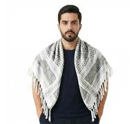 URGARMENT 100% Cotton Palestinian Keffiyeh Scarf, Military Shemagh Tactical Desert Scarf Head Neck Wrap for Men and Women