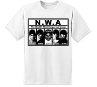 URGE NWA Album T Shirt - Easy E DR DRE The Chronic ICE Cube Hip HOP (S-3XL) Compton White