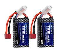 URGENEX 2S Lipo Battery 7.4 V 1100 mAh RC Lipo Batteries 8.14 Wh 35C Li-Po Battery with Deans T Plug Fit for BEZGAR HS181/HM181, HBX 1/16 Scale RC Car Truck Truggy
