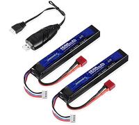 URGENEX Airsoft Battery 11.1 V 1500 mAh 35C High Discharge Rate Lipo Battery Pack with Deans T Plug Rechargeable 3S Lipo Battery for Airsoft Model Guns