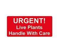 Urgent! Live Creatures/Urgent! Live Plants - 30 x 66mm Stickers, 100, Urgent! - Live Plants
