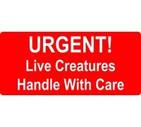 Urgent! Live Creatures/Urgent! Live Plants - 30 x 66mm Stickers, 200, Urgent - Live Creatures
