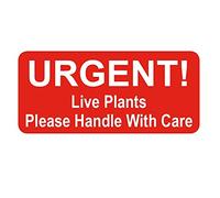 Urgent - Live Plants - Small Packing Sticky Labels/Stickers (700 Labels on Sheets)