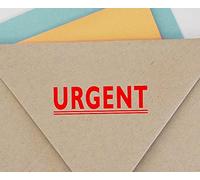 Urgent Self Inking Rubber Stamp Custom Colop Office Stationary P20 Mini Stamper