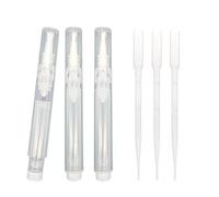 URGINO 3-Pack 6ml Refillable Cuticle Oil Pens, ReusableEmpty Nail Oil Pens, Single Hand Press Transparent Cosmetic Container Applicator (White)