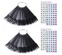 URGINO Nail Swatch Sticks with Number Stickers, 100 Pcs(Black)
