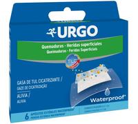 Urgo - Waterproof Surface Burns and Wounds - Sterile Waterproof Dressing - Small Format 6 Dressing 5 x 7 cm