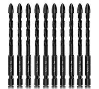 【urgrade】Mgtgbao10pc 6MM Masonry Drill Bits, 10PC 1/4” Concrete Drill Bit Set for Tile,Brick, Plastic and Wood,Tungsten Carbide Tip Best for Wall Mirror and Ceramic Tile. …