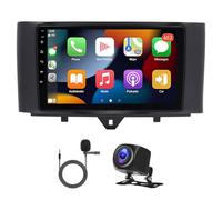 Urhause 9" Android 14 Car Stereo Radio NAVI Compatible for Smart Fortwo 2005-2010, 2 + 32G HD Touch Screen Car Radio with Wireless Carplay Android Auto GPS WiFi Bluetooth SWC Backup Camera Mic