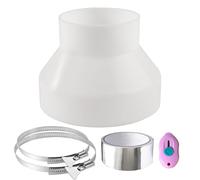 URHRHU Reducer for Extractor Bonnet Round Pipe Adapter 150mm to 100mm with 2 Stainless Steel Hose Clamps Exhaust air Hose Adapter for Ventilation Round Pipe Ventilation Duct