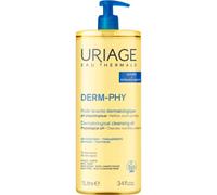 Uriage Derm-Phy Shower Oil 1L - Face & Body Wash - Dry & Sensitive Skin - Cleanses, Nourishes, Prevents Dryness - 25% Glycerin & Extra-Rich Agents - Physiological pH - Soap-Free