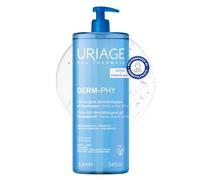 Uriage Derm-Phy Extra-Rich Dermatological Cleansing Gel 1L - Fresh Face, Body Foaming Cleanser - Sensitive, Dry Skin - Hydrates, Preserves the Hydrolipidic Film - Paraben, Soap-Free - Physiological pH