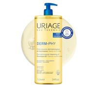 Uriage Derm-Phy Shower Oil 1L - Face & Body Wash - Dry & Sensitive Skin - Cleanses, Nourishes, Prevents Dryness - 25% Glycerin & Extra-Rich Agents - Physiological pH - Soap-Free