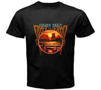 Uriah Heep Into The Wild Album Rock Band Men's Black T-Shirt Unisex Cotton Tee 3XL
