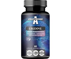 Uridine 250 mg - UMP Disodium Salt, 60 Vegan Capsules | 60-Day Supply | Nervous System Support & Cellular Health - by Apollo's Hegemony