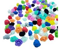 Urier 120 Pcs 1.3 Inch Mini Foam Rose Heads,Small Roses for Crafts,Foam Flowers Bulk,Artificial Flowers for Cake Decoration,Wedding Wreath Scrapbooking Decor (120, Multicolour)