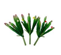 Urier Artificial Cactus Plants Outdoor,Mini Fake Succulents,Plastic Plant Mini Cactus Christmas Tree for Bathroom Decorations,Kitchen Bouquet Garden & Outdoor Home Décor (3, Wispy)