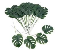 Urier Mini Artificial Palm Leaves,11" Artificial Leaves for Decoration,Center Pieces Decoration for Table Party,Leaves Wall Decor for Wedding Shower Decorations (50)