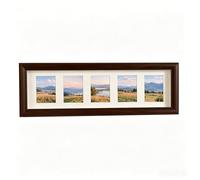 Urier Multi Picture Frame Wood 1 Pack,2x3 Mini Frames Collage,0.59 inch Deep Small Shadow Box Frame with Glass,Horizontal Display Pictures Multiple 2x3 With Mat or 3 x 11.5 Without Mat (Walnut, 4x12)