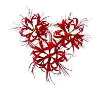 Urier Silk Spider Plant Fake Flowers Heads,Artificial Flowers Spider Silk Flowers for Crafts,Fake Flowers Bulk,Artificial Flowers for Cake Decoration Wedding Party Birthday Home Décor (3, Red)