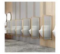 Urinal Cubicle Partitions,Wall-Mounted Toilet Privacy Screen Partition,Suitable for Public Spaces Such As Schools and Shopping Centres(120x40 Gold,1 PCS)